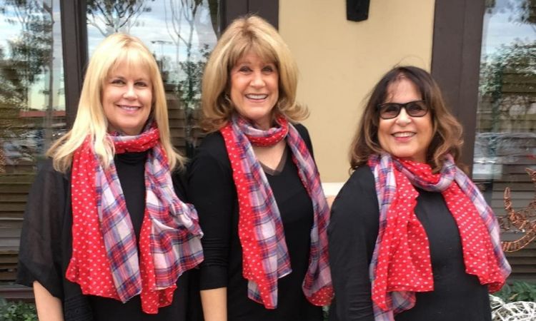 Julie Landfield (right) with younger sisters, Jeri and Joni Landfield. 